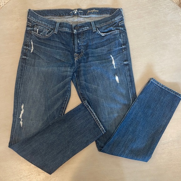7 For All Mankind Women's Skinny Jeans Black Size 27
